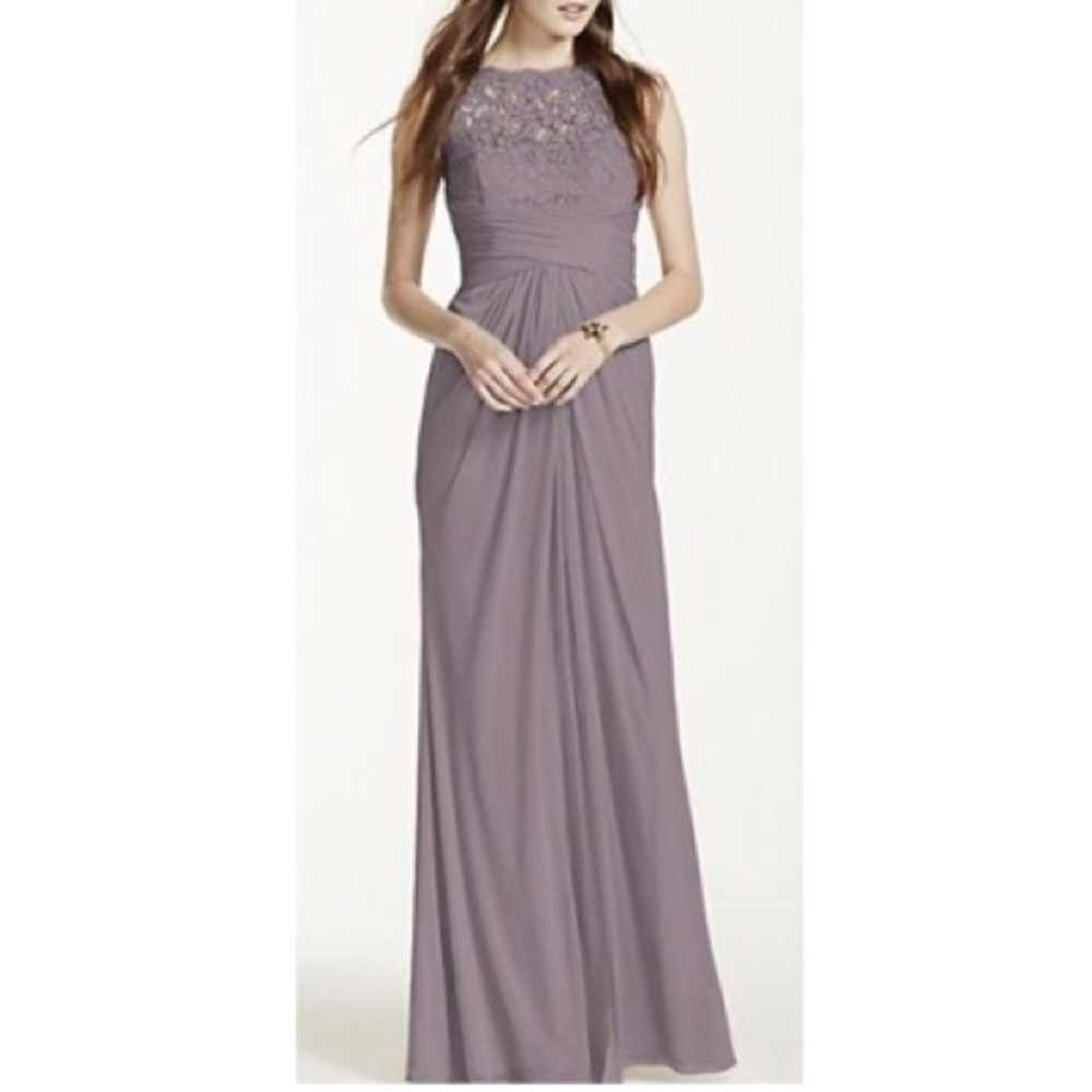 David’s bridal bridesmaid dress portobello color
